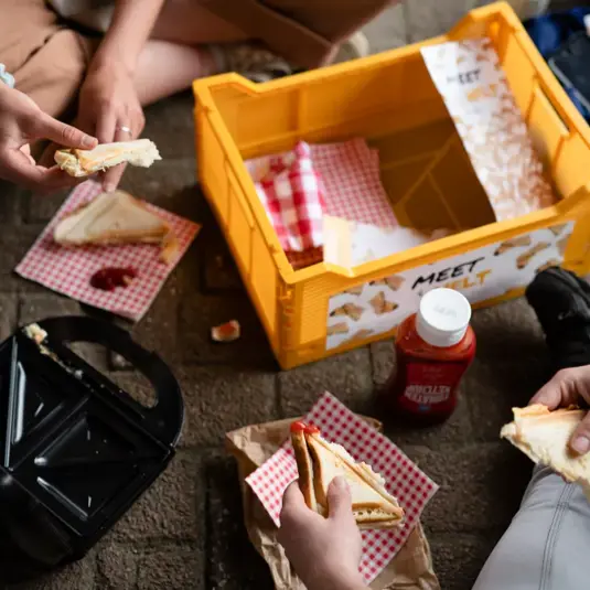 krat met tosti